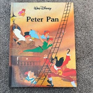 Vintage Walt Disney Peter Pan Hardcover Book Classic Illustrated 1980s Disney